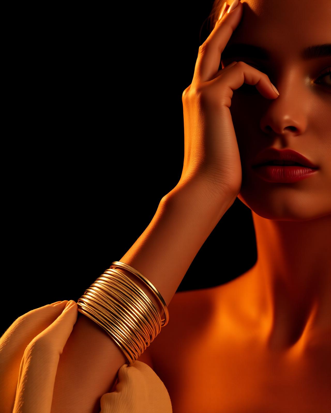 Modèle portant des bracelets NOVOR